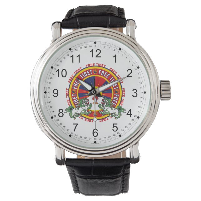 Montre Logo du Tibet Round gratuit (devant)