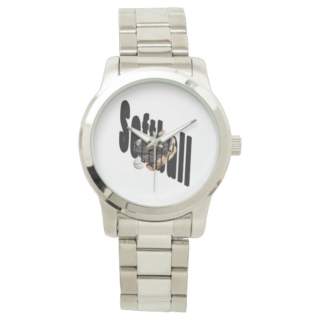 Montre Logo Et Gants De Softball, (devant)