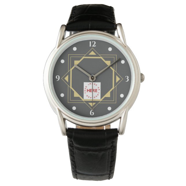 Montre Logo personnalisé Moderne Art Déco Entreprise (devant)