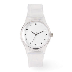 Montre Logo Photo Personnalisé Art Slogan Sporty Rose Sil