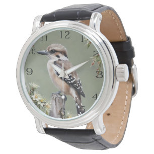 Montre L'Oiseau Rirant Australien La Peinture À L'Huile D