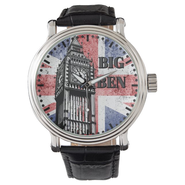 Montre Londres Big Ben Union Jack (devant)
