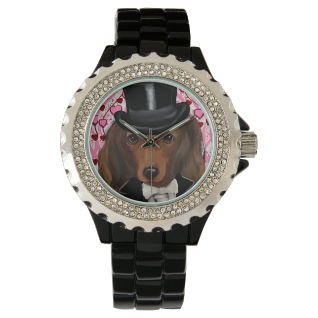 Montre Longue Doxie rouge haïe (devant)