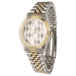 Montre Losange Harlequin Brun Terre Neutre
