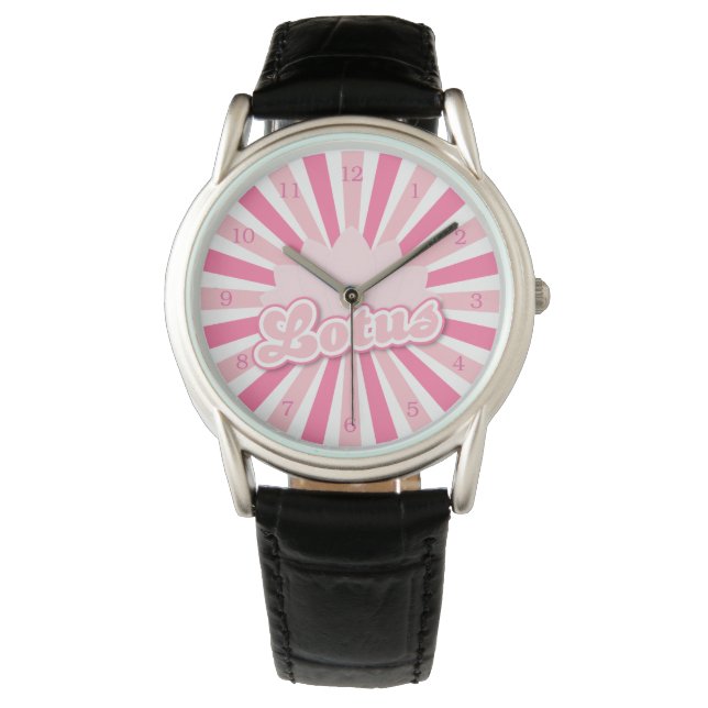 Montre Lotus rose Fleur (devant)