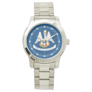 Montre Louisiana State Flag Star Dial Design
