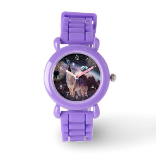 Montre Loup hurlant à travers l'univers