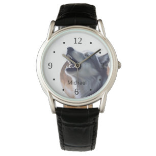 Montre Loup hurlant et Pleine lune