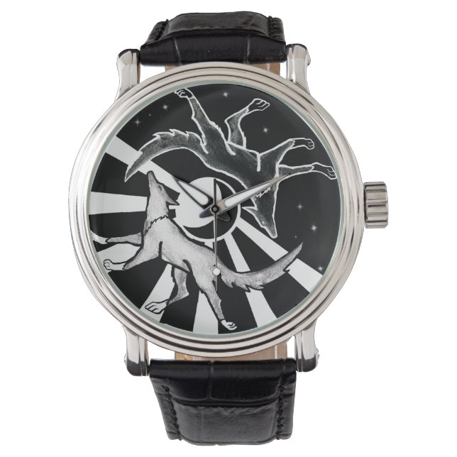 Montre Loups du soleil et de la lune (devant)