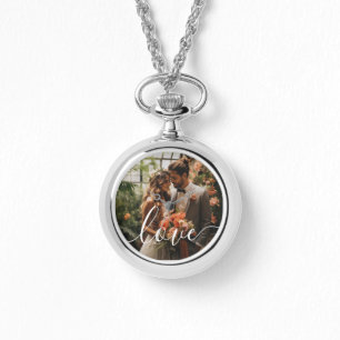 Montre 'Love' Photo couple personnalisée