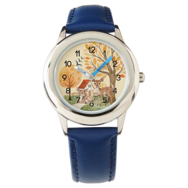 Montre Lovely Woodland Deer Campagne Accueil Enfants (devant)