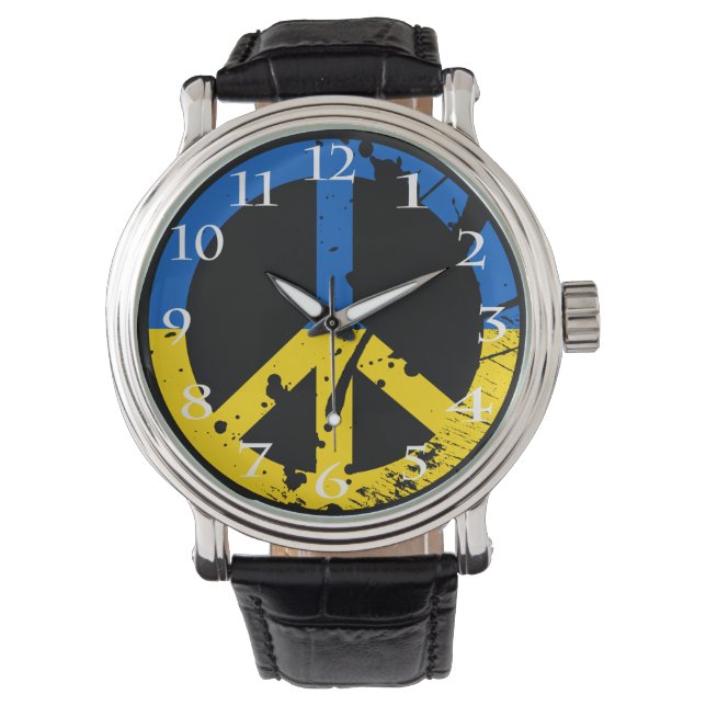 Montre L'Ukraine soutient le bouton de la colombe anti-gu (devant)