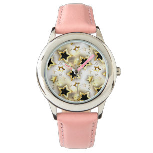 Montre Lumière transparente avec étoiles or