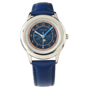 Montre Lune Bleue & Argentée