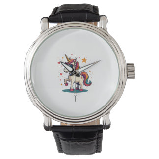 Montre Lunettes de soleil arc-en-ciel Licorne Dabbing Vin