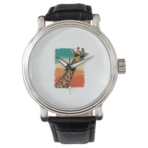 Montre Lunettes de soleil Cool Girafe Vintage T-Shirt Cou