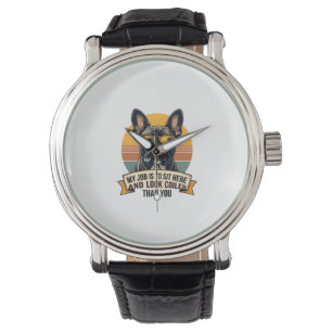 Montre Lunettes de soleil vintage bouledogue français Mon