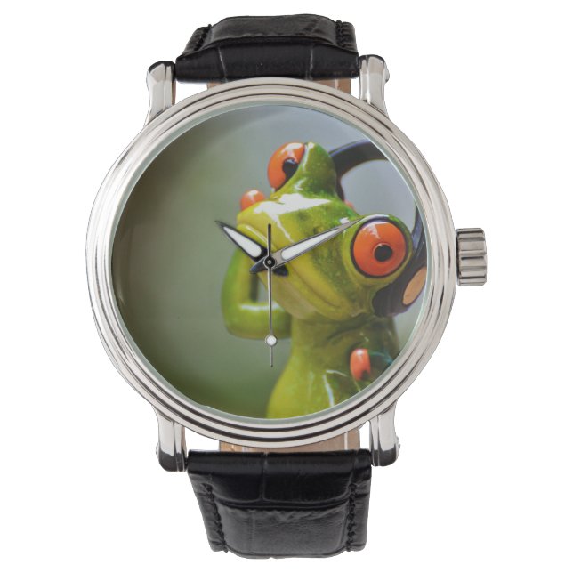Montre M. Frog avec casque (devant)