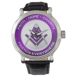 Montre maçonnique violette