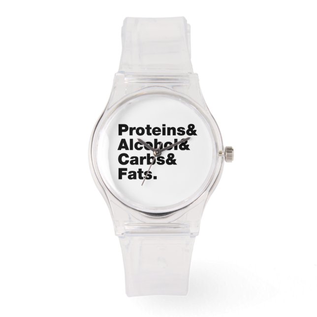 Montre Macronutriments. Protéines & Alcool & Carbes & Gra (Recto)