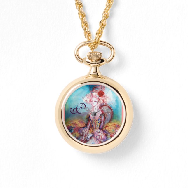 MONTRE MADAME POMPADOUR, ÉLÉGANT MONOGRAMME DE MODE BEAUT (Recto)