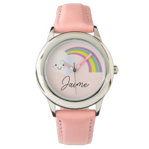 Montre Magique arc-en-ciel et nuage pour enfants mignons