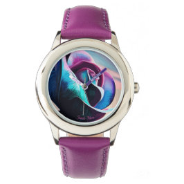 Montre Majesté de minuit : La beauté noire des Roses noir