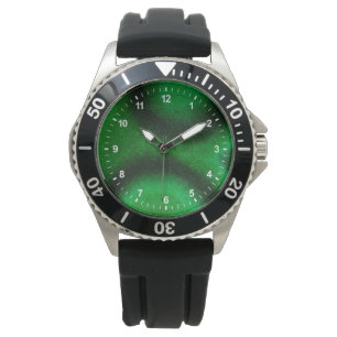 Montre Malachite circulaire verte
