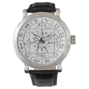 Montre Mandala de symboles de zodiaque et de planète