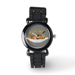 Montre Mangez vos Légumes Citer salade fraîche mélange bo