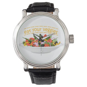 Montre Mangez vos Légumes Citer salade fraîche mélange bo