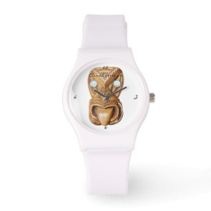 Montre Maori sculptée Tiki Face Thunder_Cove