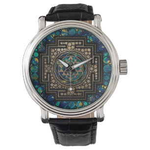 Montre Marbre et or Sri Yantra / Sri Chakra