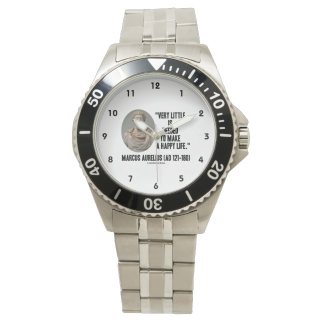 Montre Marcus Aurelius Très Peu Nécessaire Faire Une Vie  (devant)