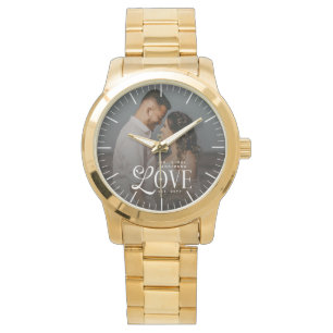 Montre Mariage de couple photo personnalisée année Amour