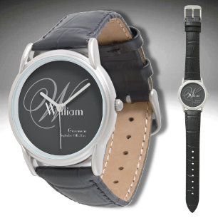Montre Mariage Groomsman Cadeau Moderne Monogramme Cool S