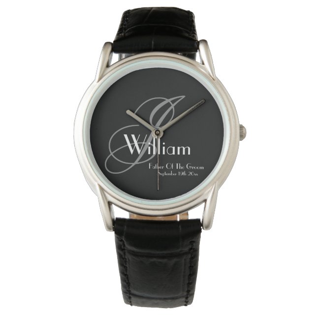 Montre Mariage Père De La Salle Cadeau Monogramme Sport (devant)