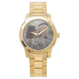 Montre Mariage personnalisé photo couple de jeunes mariés