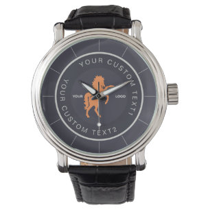 Montre Marine bleu logo Entreprise Personnalisé