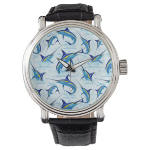 Montre Marlin Bleu Jaillissant de l'Océan