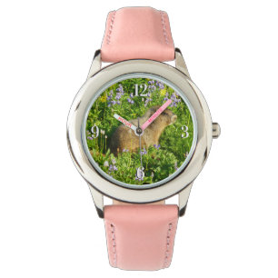 Montre Marmot dans le Mont Rainier Fleurs sauvages