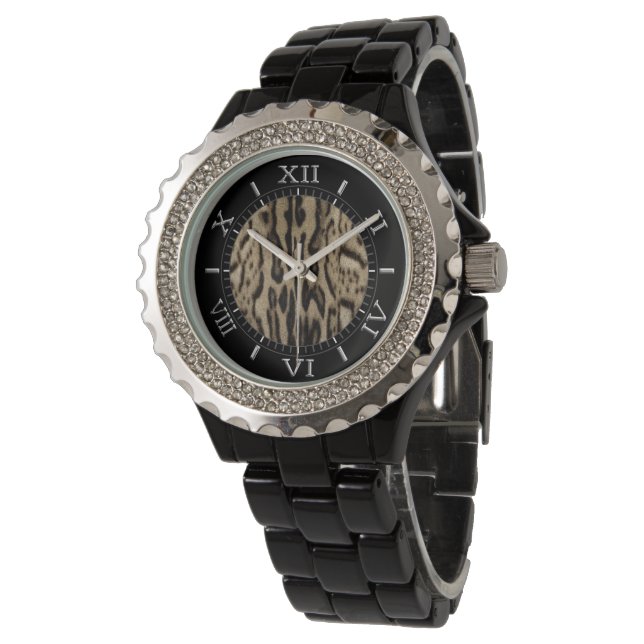 Montre Marques de fourrure d'ambre sauvage Imprimer (Incliné)