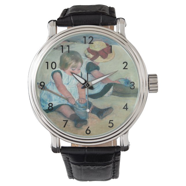 Montre Mary Cassatt - Enfants jouant sur la plage (devant)
