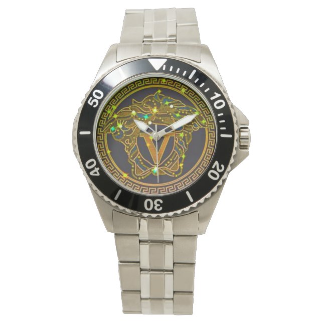 montre masculine à bracelet en acier inoxydable co (devant)