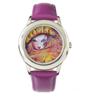 MONTRE MASQUÉRADE VÉNÉTIENNE - MASQUE EN JAUNE