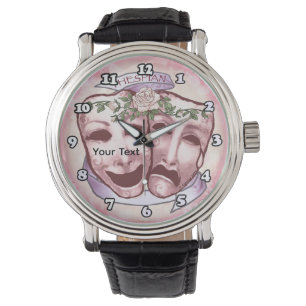 Montre Masques d'acteur rose