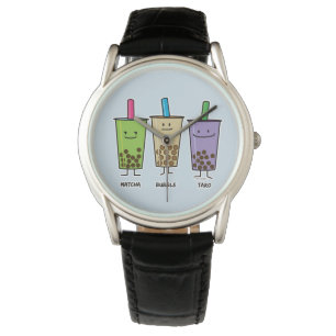 Montre Matcha boba thé lait de boisson verte Taro tapioca