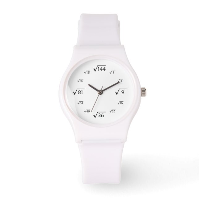 Montre Math racine carré (noir/blanc) (Recto)