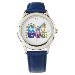 Montre Matryoshka Poupées russes & tournesols personnalis