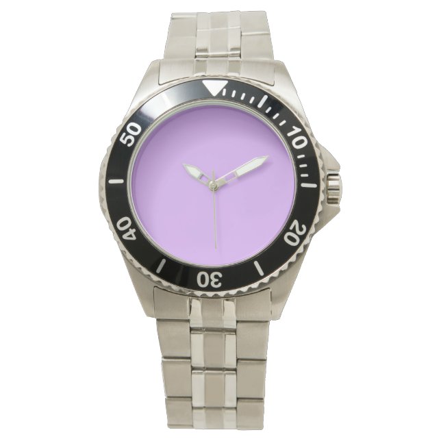Montre Mauve, code hexa violet pâle e0b0ff (devant)